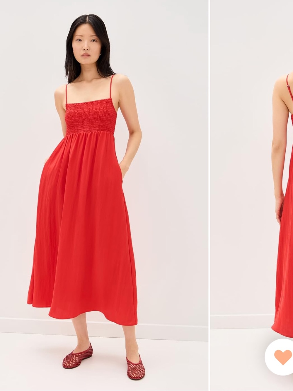 Z Supply Red Beachside Midi Dress Size L NWT